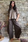 Lagen 7/8 Barrel Pant Chocolate